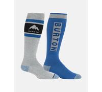 Chaussettes Burton Weekend Midweight gris clair bleu ultra 2 paires - L