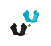 Chaussettes bv sport light 3d ultra courte noir bleu 2 paires