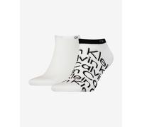 Chaussettes Calvin Klein Sneaker All Over Print blanc noir (2 paires) - 43-46