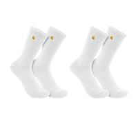 Chaussettes Carhartt ForceT Midweight Crew, Lot de 2, Blanc, Taille M