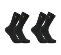 Chaussettes Carhartt ForceT Midweight Crew, Lot de 2, Noires, Taille M