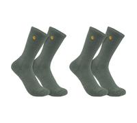 Chaussettes Carhartt ForceT Midweight Crew, Lot De 2, Vertes, Taille L