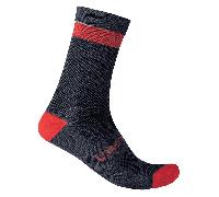 Castelli - Alpha 18 Sock - Chaussettes vélo Savile Blue / Red - S / M
