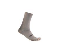 Castelli Chaussettes de cyclisme Espresso 18 respirantes pour homme Gris argile L-XL