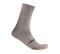 Castelli Chaussettes de cyclisme Espresso 18 respirantes pour homme Gris argile L-XL