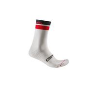 Chaussettes castelli gara thermal 18 blanc rouge