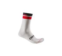 Chaussettes castelli gara thermal 18 blanc rouge