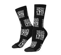 Chaussettes « C'est ce que je fais, je répare des trucs et je sais des choses », chaussettes unisexes pour adultes, chaussettes décontractées en coton