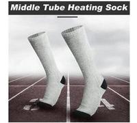 Chaussettes chaudes d'hiver chauffantes intelligentes dans le tube pour hommes et femmes - noir