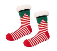 Chaussettes Chaudes Femme Chaussettes De Noël À Tricoter, Colorées Et Douillettes pour Une Tenue d'hiver Pelucheux Et Épais en Velours De Corail pour La Maison Dormir