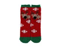 Chaussettes Chaudes Femme, Chaussettes Femme Hiver avec Thermiques Douces Corail Polaire, Épaisses Peluche Moelleuses Chaussons Chaussettes d Intérieur, Noel Cadeau