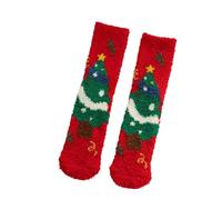 Chaussettes Chaudes Rétro- Noel Femme Mi-Mollet Et Confortables en Polaire Corail Unisexe pour Un Confort Hivernal Base