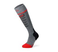Lenz Chaussettes chauffantes Heat Sock 5.1 Toe Cap Slim Fit en laine Gris/Rouge Taille 39-41