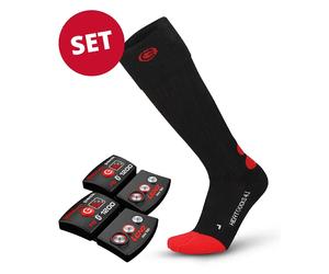 Chaussettes chauffante plus batterie Lenz Noir 45/47