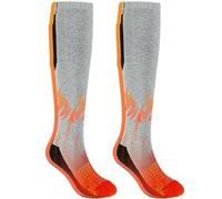 Chaussettes Chauffantes, 3 Modes Temp Chaussette Chauffante Femme Homme, avec Batterie 2×3000 mAh Max. 8H, pour Ski Camping Randonnée Pêche Hiver(L)