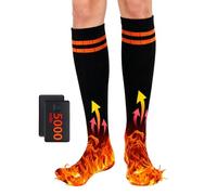 Chaussettes chauffantes - 5000 mAh - Contrôle par application - Chaussettes électriques rechargeables | Pour la chasse, la randonnée, le camping, par temps froid, la course à pied, le ski, Noël