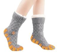 Chaussettes chauffantes avec Doublure en Laine Rechargeable par USB | Chaussettes chauffantes Rechargeables - Hommes Femmes Famille Amis Ski Snowboard Sports d'hiver Extérieur