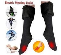 Chaussettes chauffantes chauffe-pieds chauds chauffage électrique pour botte de pêche sur glace chasse sox - noir