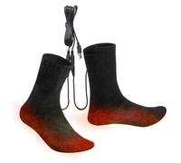 Chaussettes chauffantes, chaussettes chauffantes 2025, chaussettes chauffantes USB par temps froid, chauffage rapide en 3 secondes, température constante de 55 ℃, chaussettes longues chauffe-pieds