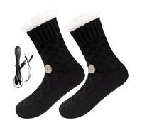 Chaussettes Chauffantes - Chaussettes Électriques 21 X 25 Cm, Chauffe-Eau Ergonomique À Antidérapant | Chaussures Thermiques Rechargeables USB | Chausseettes Électriques pour Sports d'hiver