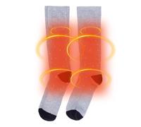 Chaussettes chauffantes | Chaussettes thermiques pour femme 2 200 mAh USB avec 3 niveaux de chaleur | Équipement antidérapant pour la chasse, le vélo, le travail, la randonnée, l'hiver et la neige |