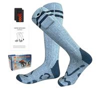 Chaussettes Chauffantes Connectées par APP, Chaussettes chauffantes pour Homme et Femme,5000mAh Batterie 4 Niveaux de Chaleur Réglables pour Randonnée Ski Camping Moto (B)