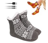 Chaussettes chauffantes - Doublure polaire imperméable alimentée par USB - Chaussettes chauffantes d'hiver Chauffe-pieds - pour hommes et femmes, équitation en plein air, pêche, randonnée, travail à d