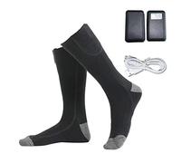 Chaussettes chauffantes électriques 2200/400 mAh à isolation thermique rechargeables alimentées par piles pour l'hiver Chaussettes chauffantes pour femme rechargeables et lavables