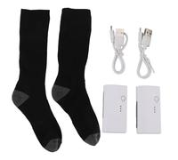 Chaussettes chauffantes électriques |3 réglages de chaleur de 44 à 60 °C pour une chaleur toute la journée |Chaussettes d'hiver lavables pour le ski/randonnée/camping |Matériau en