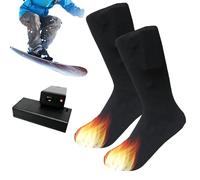 Chaussettes chauffantes électriques chauffantes chauffantes plus chaudes | Chaussette Chauffante Électricité Respirante Ski Snowboard Sports de plein air Activités Maison Voyage Famille