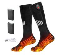 Chaussettes Chauffantes Électriques - Chauffe-pieds Thermiques Alimentés Par Piles AA | Chaussettes Chauffantes D'hiver En Polyester | Température Réglable Ski Cyclisme Pêche Moto Extérieur Temps Froi