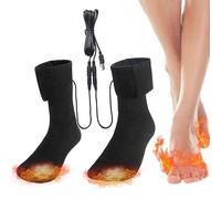 Chaussettes chauffantes électriques - Chaussettes USB rechargeables, bas chauds en coton | Chaussettes chauffantes rapides 5 V pour l'hiver, le cyclisme, les voyages, la randonnée, l'utilisation en in