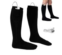 Chaussettes Chauffantes Femme | Chaussettes De Ski Rechargeables par USB | d'hiver avec Batterie 2200mAh Et 3 Niveaux De Chauffage,pour Hommes Camping Travail Pêche Patinage