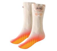 Chaussettes Chauffantes Femme - Chaussettes Électriques Confortables avec Technologie de Chauffage Améliorée et Batterie 4000mAh, 3 Niveaux de Chauffe pour Maison & Quotidien (Pas pour Ski)