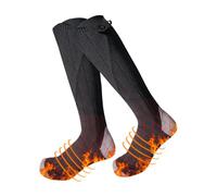 Chaussettes chauffantes - polyester, chaussettes électriques, technologie de traction améliorée | Protection de sécurité intelligente, chaussette chauffante 3 niveaux de chaleur pour l'hiver, le ski