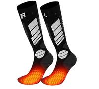 Chaussettes chauffantes pour enfants avec batterie de 5000 mAh - Chaussettes chauffantes pour garçons et filles jusqu'au genou, chaussettes électriques en laine pour le ski avec élément chauffant en
