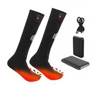 Chaussettes Chauffantes pour Homme et Femme, Chaussette Chauffante Rechargeable, avec Batterie de 5000 mAh, 3 Réglages de Chauffage, pour Le Ski, l'escalade