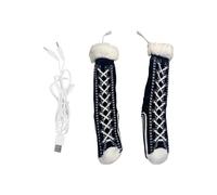 Chaussettes Chauffantes pour Hommes,Chauffantes USB Anti-Dérapantes,Chaussettes pour Camping Randonnée Chasse Froid Extreme Maison | Confort Automne Hiver Saison Froide