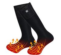 Chaussettes Chauffantes pour Hommes Femmes,Chaussettes électriques Chauffe Pieds,Thermiques Chaussettes à pile Rechargeable 7.4V 2200mAh pour Moto Cyclisme Motards Ski de Neige Camping Randonnée