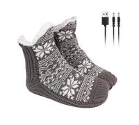 Chaussettes Chauffantes, Protection Extérieure Imperméable, 30 Cm, Chaussettes Chauffantes USB Chauffe-Pieds Électriques, Chaussette Chauffante en Polaire, Électriques Moelleuses, Hiver
