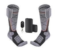 Chaussettes Chauffantes Rechargeables | 2 Paires pour Temps Froid 4000mAh | Contrôle Température 3 Niveaux pour Activités Hivernales Incluant | Chasse Randonnée Camping Travail Cyclisme Ski