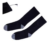 Chaussettes chauffantes Rechargeables 2025, Batterie USB Extra Large 2200 mAh avec 3 Niveaux de Chaleur, Longue durée de Vie jusqu'à 6 à 8 h, Grande Zone de Chauffage, Noir/Gris, 20 x 10 x 28 cm