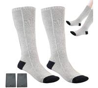 Chaussettes chauffantes rechargeables, chaussettes chauffantes pour le cyclisme - Chaussettes chauffantes pour temps froid, chaussettes thermiques chaudes d'hiver, chaussettes isolées pour homme, 3