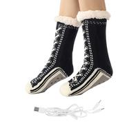 Chaussettes Chauffantes Rechargeables | Chaussettes Thermiques USB Antidérapantes - Fournitures pour Sol Domestique,Maison Voyage Sommeil Chasse Automne
