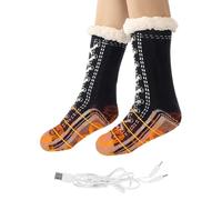 Chaussettes Chauffantes Rechargeables,Chausson Chauffant USB - Accessoires Chauffants Hiver pour Voyage Maison Sol Sommeil Extérieur Chaussures - Chasse Noël