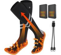 Chaussettes Chauffantes Rechargeables Unisexes,Hautes Et Enveloppantes, 4 Niveaux De Chaleur, Choix Chaud Pour Offrir À La Famille Aux Fêtes De Noël Et Du Nouvel An