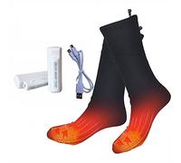 Chaussettes chauffantes universelles, Chaussettes électriques Rechargeables TOTMOX pour Hommes et Femmes Chaussettes chauffantes Thermiques pour la randonnée à vélo en Plein air