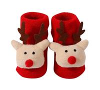 Chaussettes Chaussons Pour Bébé - Chaussettes D'Hiver Chaudes, Antidérapantes, Douces et Mignonnes En Coton avec Motif Ours Pour Tout-Petits