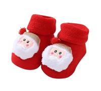 Chaussettes Chaussons Pour Bébé - Chaussettes D'Hiver Chaudes, Antidérapantes, Douces et Mignonnes En Coton avec Motif Ours Pour Tout-Petits