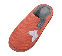 Chaussettes Chaussons,Slippers féminines Automne-Hiver à Sangle antidérapantes Semelle épaisse Confort Quotidien pour la Maison et (Watermelon Red, 43)